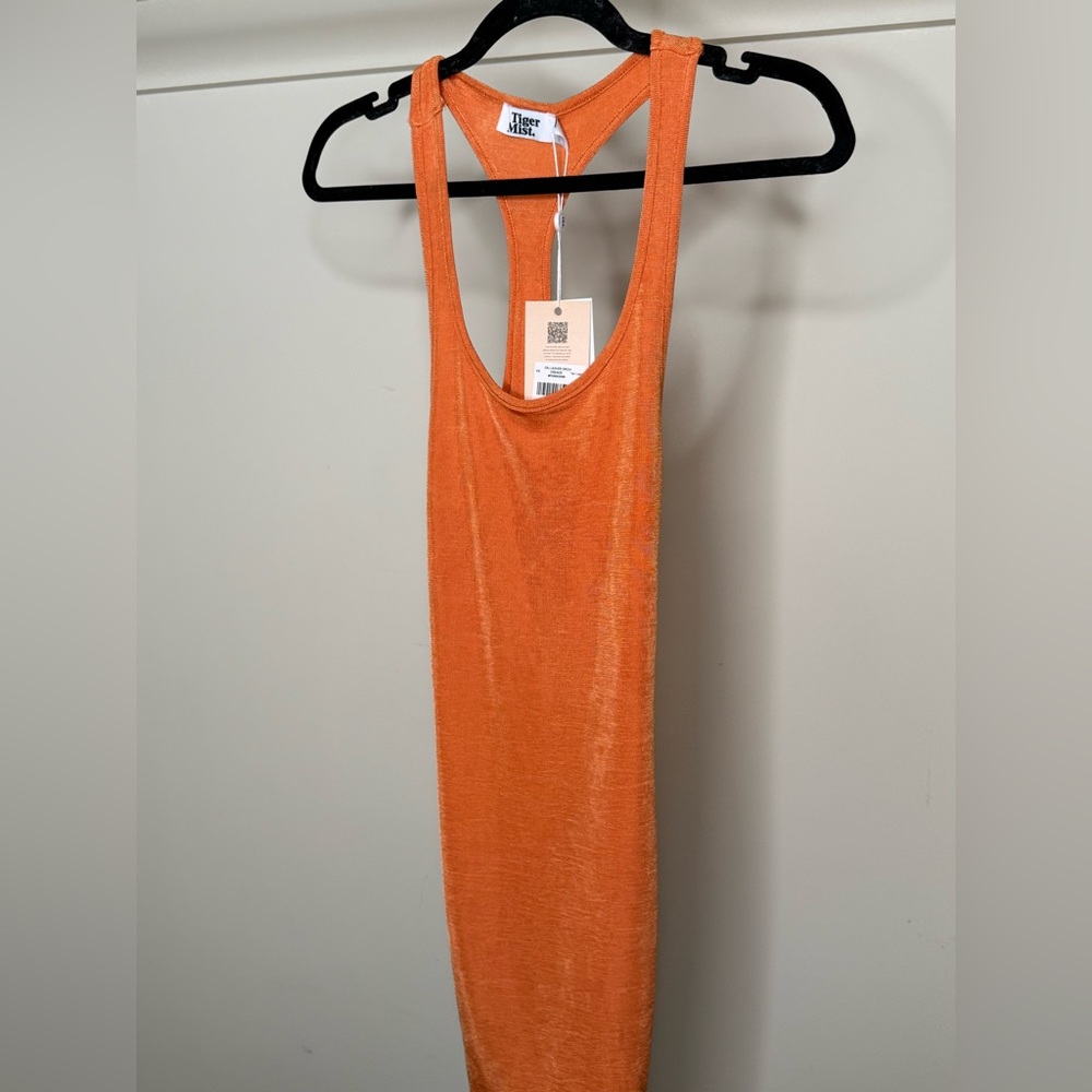 Tiger Mist Vibrant Orange Tank Dress